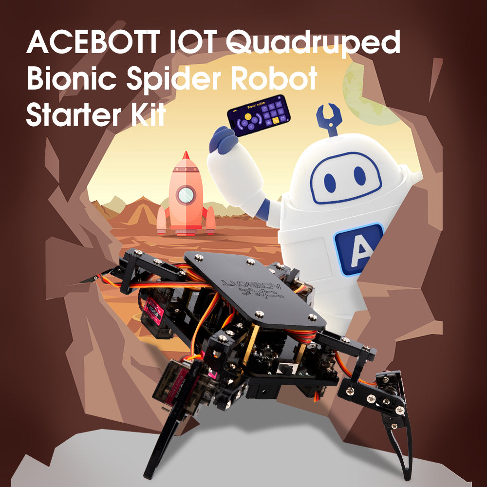 ACEBOTT Quadruped Bionic Spider Robot Starter Kit For ESP8266